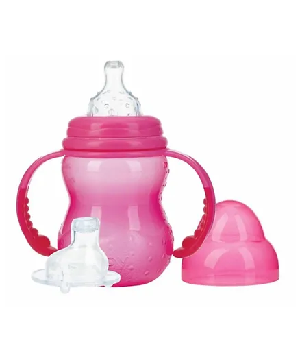 Nuby Training Bottle with Non Drip Nipple and No Spill Spout - 240 ml
