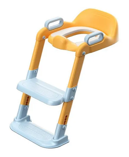 ليتل انجيل - مقعد تدريب على المرحاض قابل للطي مع درج - أزرق وأصفر