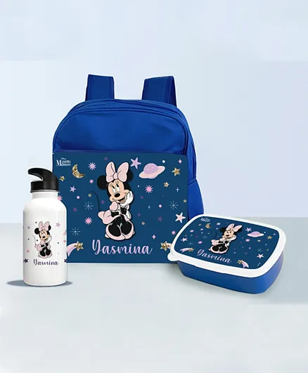 Essmak Minnie 3 Personalized Backpack Set Blue - 11 Inches