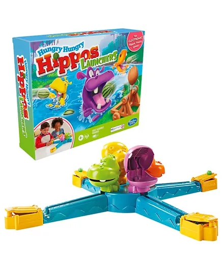 Hasbro Games Hungry Hippos Launchers Game Set - 34 Pieces