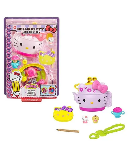 Sanrio Hello Kitty Tea Party Compact with 2 Sanrio Minis Figures