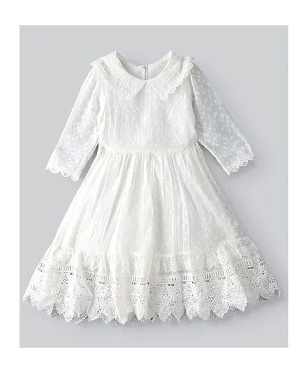 Hashqlo Crochet Party Dress - White
