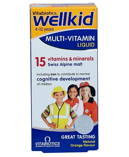 Vitabiotics Wellkid Multi Vitamin Liquid Orange Flavour - 150ml