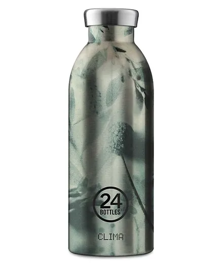 زجاجة ماء من 24 بوتلز كلايما معزولة بجدار مزدوج من الفولاذ المقاوم للصدأ - أخضر غامق 500 مل