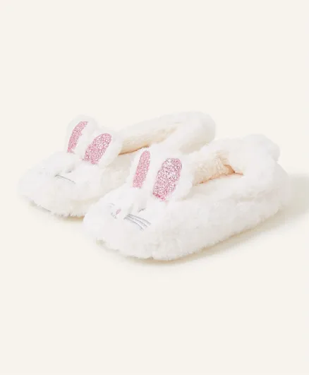 Monsoon Children Bunny Ballerina Slippers - Cream