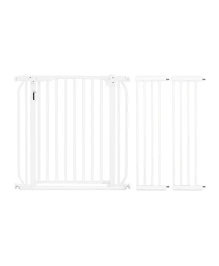 Babysafe Metal Safety LED Gate With 20cm x 2 Extension - White