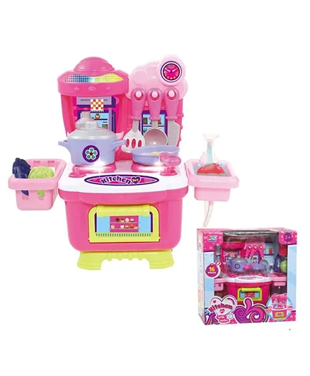 SFL My Kitchen Set with Water Sound & Light 16809A - 16 Pieces