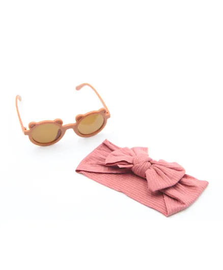 DDANIELA  Ana Glasses and Headband Set For Babies and Girls - Light Brown