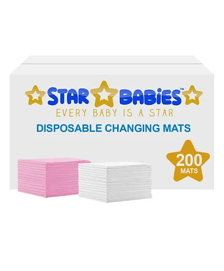 Star Babies Disposable Changing Mats - 200 Pc
