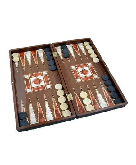 Star Polyester Pearl Backgammon Game - 2 Players