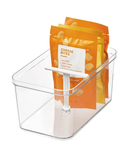 Interdesign Crisp Deep Drawer Bin with T-Handle - Clear and Matte White