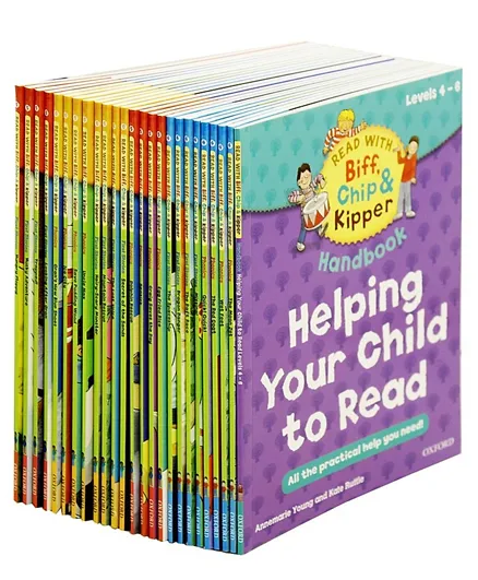 Read With Biff, Chip and Kipper 25 Books Set - Multi Colour