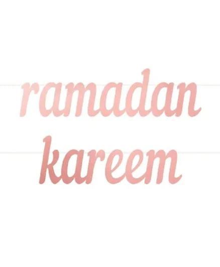 Homesmiths Ramadan Kareem Letter Banner - Rose Gold