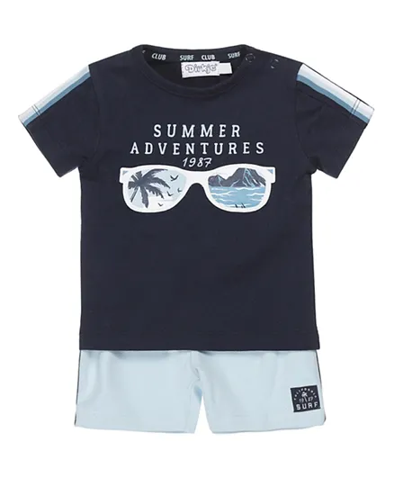 Dirkje Summer Adventure T-Shirt & Shorts Set - Navy