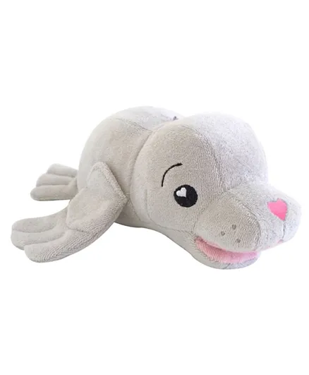 SoapSox Charlotte the Seal Baby Bath Toy and Sponge - Grey