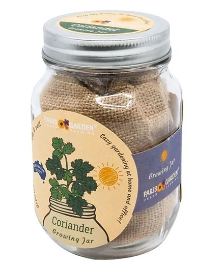 Paris Garden Mason Jar with Planter & Seeds Growing Kit - Coriander