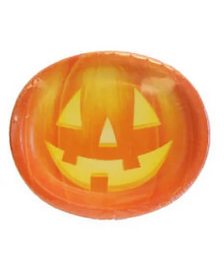 Creative Converting Pumpkin Party Oval Platter Plates - Pack of 8