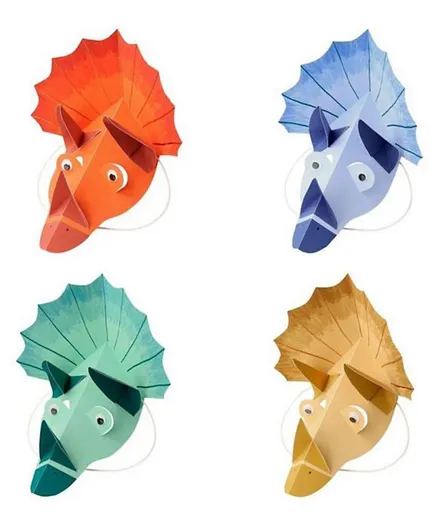 Meri Meri Dinosaur Kingdom Party Hats Pack of 8 - Multicolor