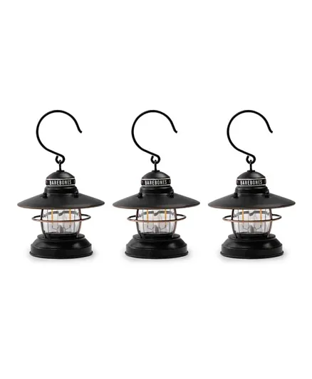 BAREBONES Edison Mini Lantern Bronze - Pack of 3