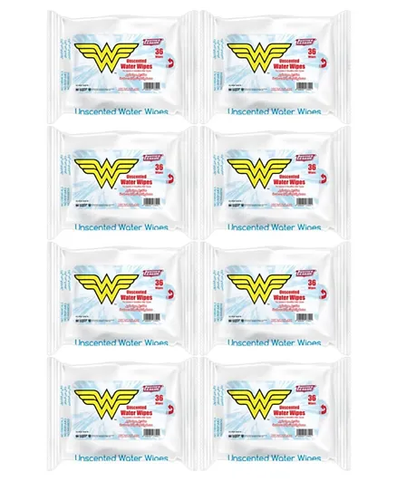 DC Comics Wonder Women  Water Wipes  Pack of 8 - 288 Pieces