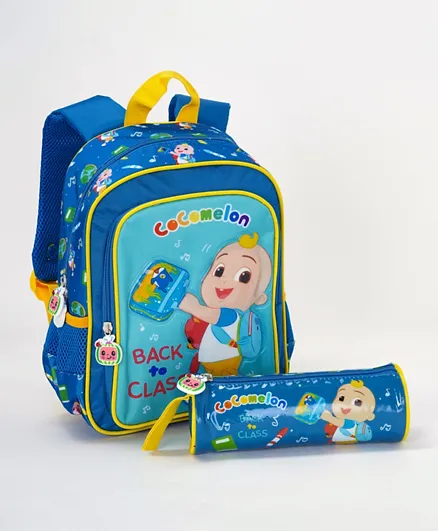 Cocomelon Printed School Bag & Pencil Case Set - 12 Inches
