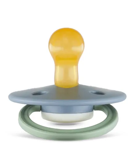 Rebael Fashion Natural Rubber Round Pacifier Size 1  - Stormy Pearly Dolphin