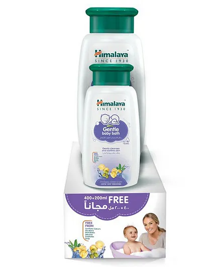 Himalaya Gentle Baby Bath Pack Of 2 - 400 mL + 200 mL