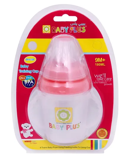 Baby Plus Baby Training Cup Pink - 180 ml