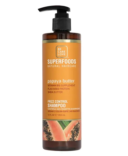 Be Care Love Superfoods Papaya Butter Frizz Control Shampoo - 355mL