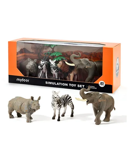 Mideer Safari Animal Collectibles - 5 Pieces
