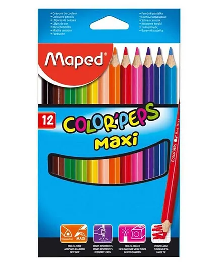 Maped Color Peps Jumbo Colouring Set Multicolor - Pack of 12