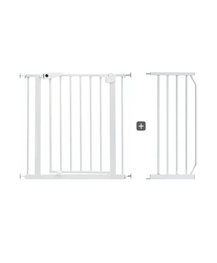 Baby Safe Metal Safety Gate With 30cm Extension - White