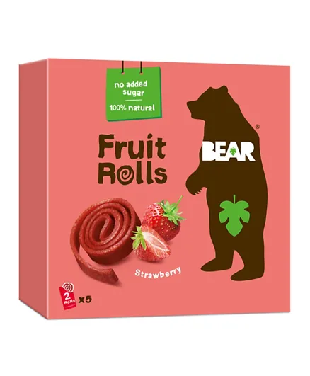 BEAR Fruit Rolls Strawberry Pack of 5  - 20g each