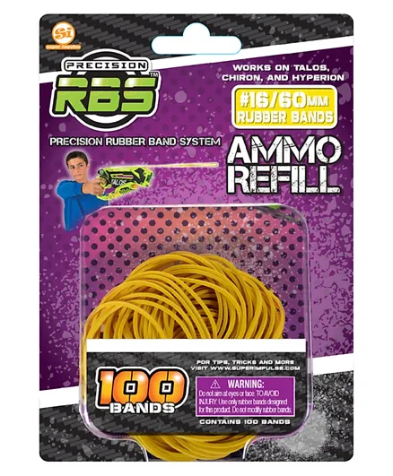RBS Rubberband Refill#16 Pack Of 100 - Yellow