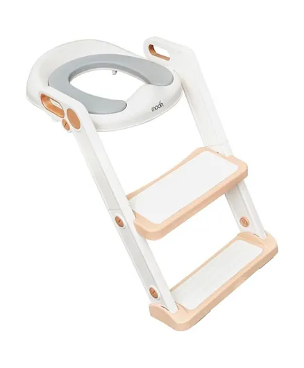 Moon Kids Step Stool Potty Trainer Seat - White and Gold