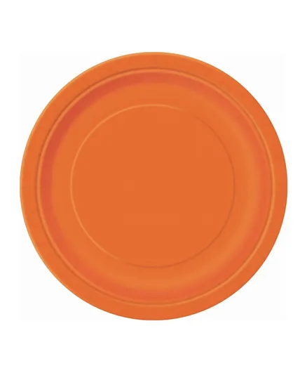 Unique Pumpkin Orange Round Plate 9' - Orange