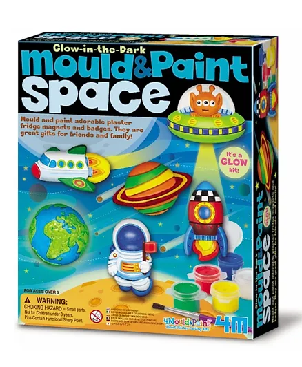 4M Great Gizmos Glow Space Mould and Paint Craft