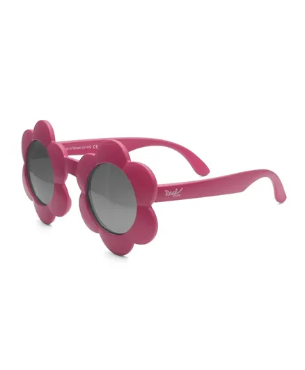 REAL SHADES Bloom Matte  Smoke Lens Sunglasses - Raspberry Sorbet