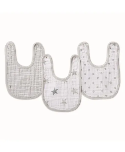 Aden + Anais  Essential Classic Snap Bibs Pack of 3 - DUSTY