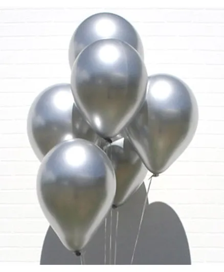 Qualatex Chrome 11 Inches  Plain Balloon Pack of 25 - Silver