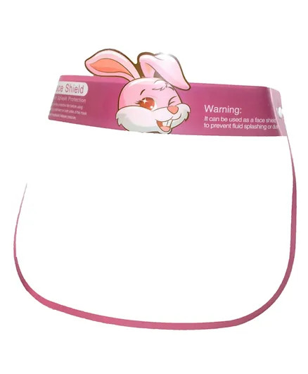 Talabety Kids Full Face Shield Mask Anti Spitting Protective Safety Cover - Pink Bunny