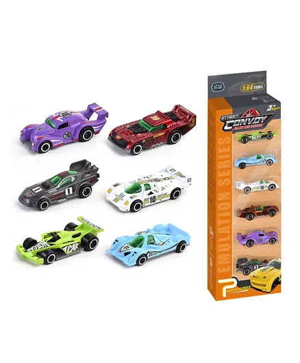Little Story Alloy Glide Racer Toy Car - 6 Pieces
