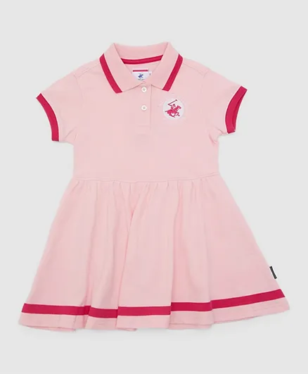 Beverly Hills Polo Club Logo Embroidered Dress - Pink
