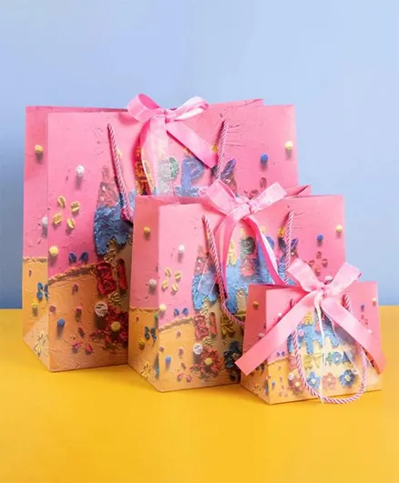 GENERIC 3D Pink Birthday Cake Bag - Medium
