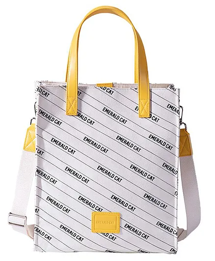 Emerald Cat Fashion Tote Bag - Yellow