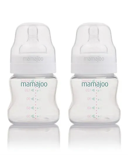 Mamajoo Feeding Bottle Silver Pack of 2 - 150 ml