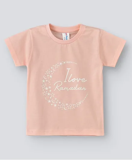 Babyqlo Short Sleeves I Love Ramadan T-Shirt - Pink