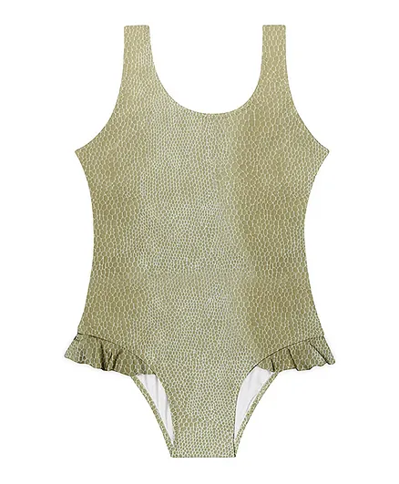 Slipstop Glitter V Cut Swimsuit - Green