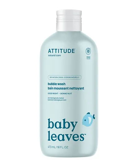 Attitude Baby Leaves Bubble Wash Night Almond Milk - 473mL