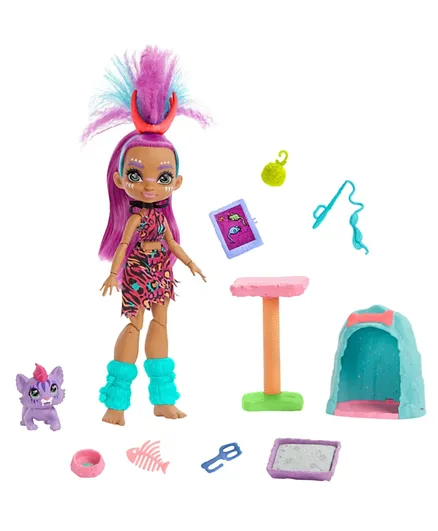 Cave Club Wild About Cats Playset + Roaralai Doll - Multi Color